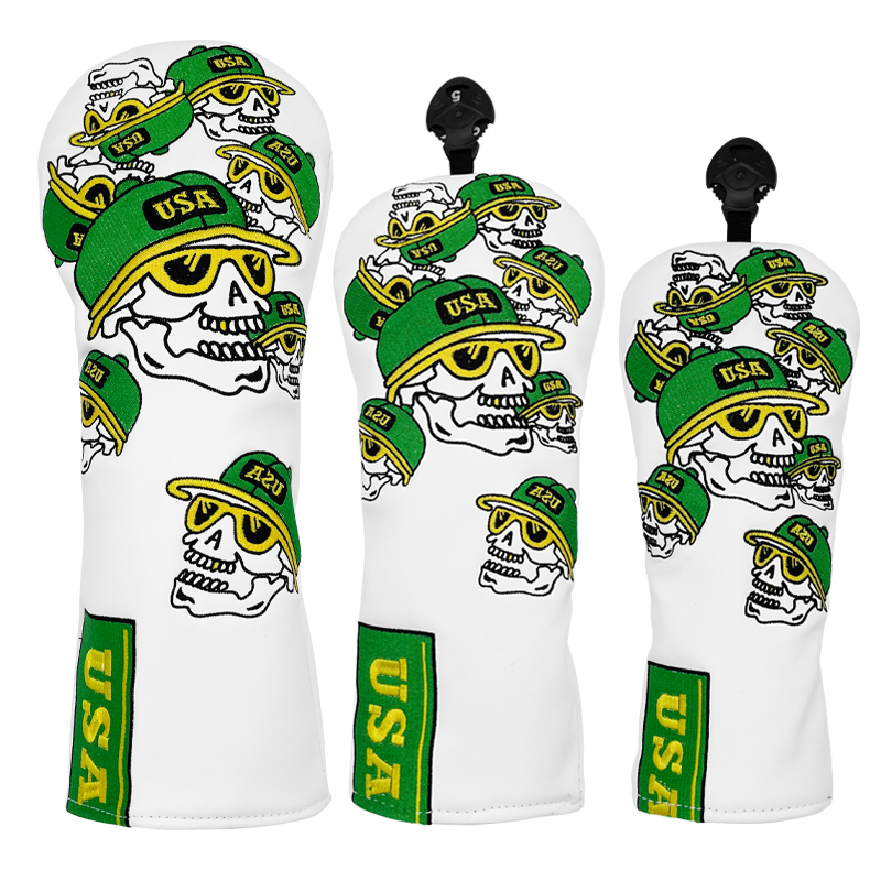 Headcover Driver - Biała skórzana osłona na główkę kija