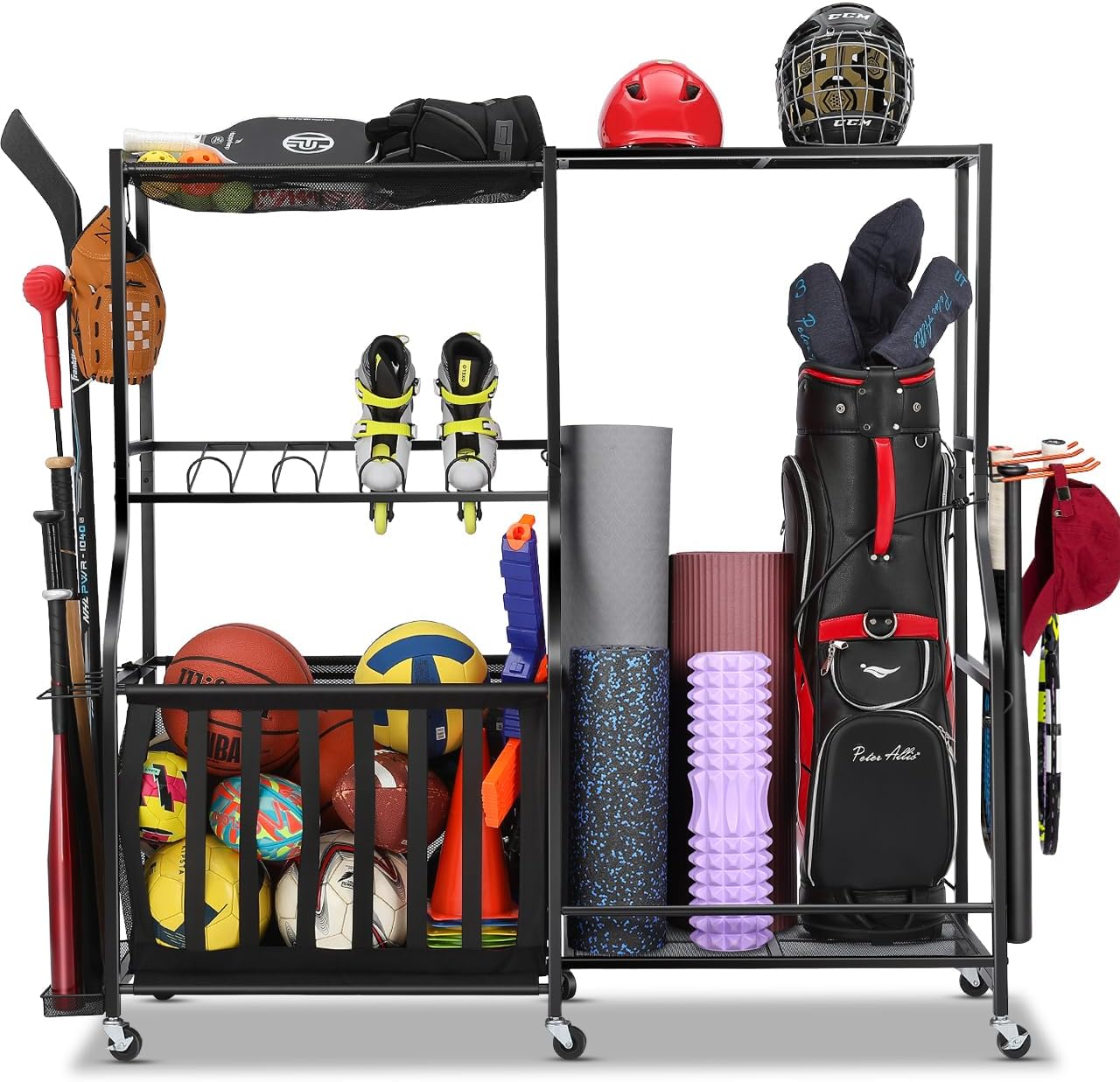 Golf Equipment Garage Organizer - Organizer na sprzęt sportowy do garażu
