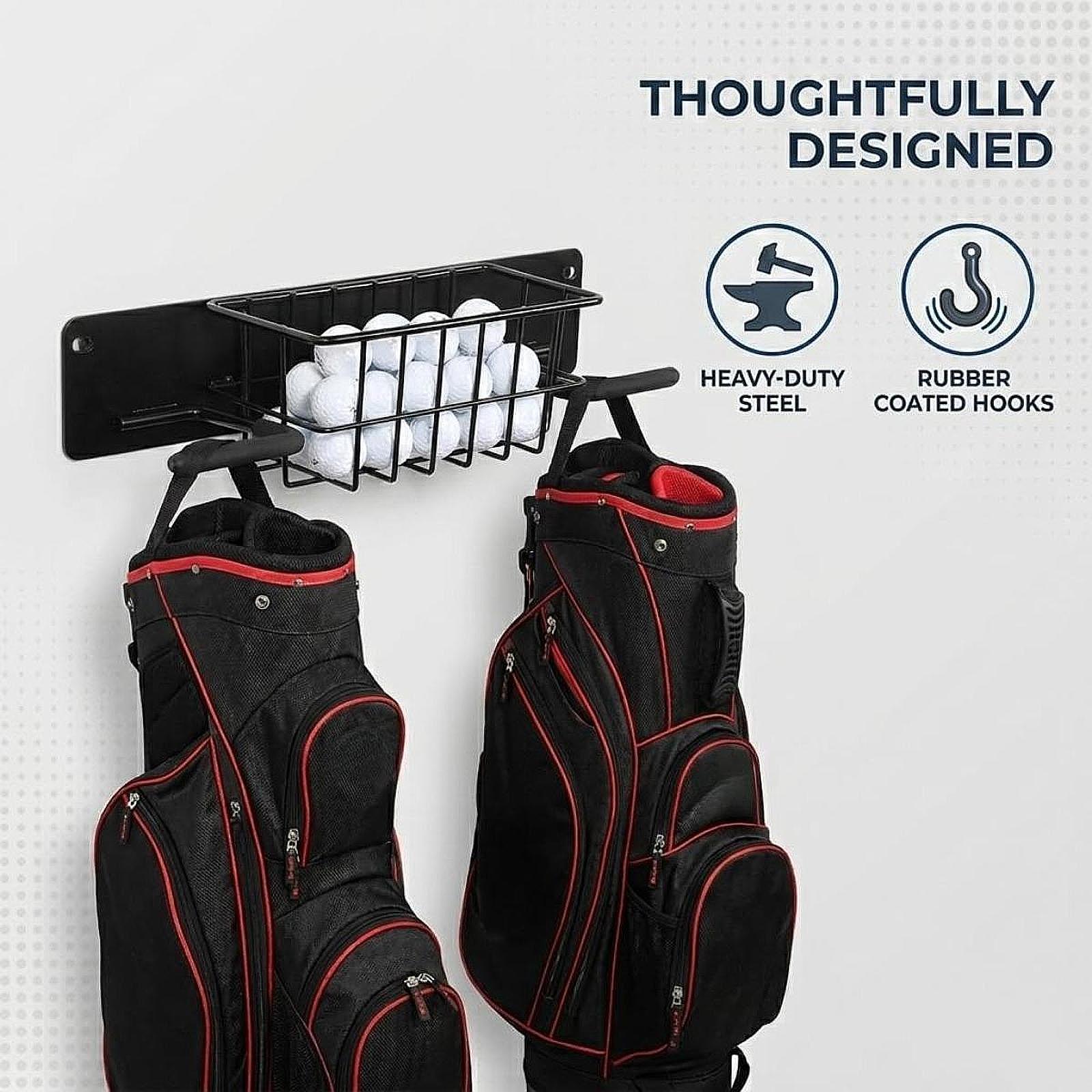Metalowy wieszak ścienny na sp – Golf Equipment Garage Organizer recenzja i cena