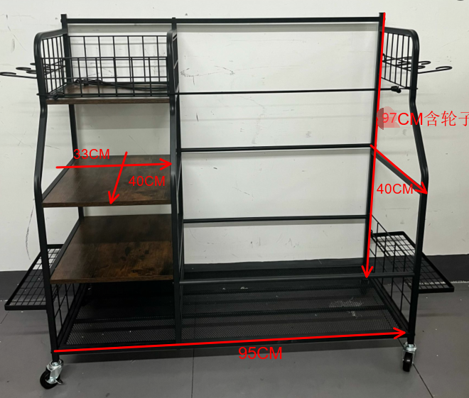 Ruchomy metalowy regał do prze – Golf Equipment Garage Organizer recenzja i cena