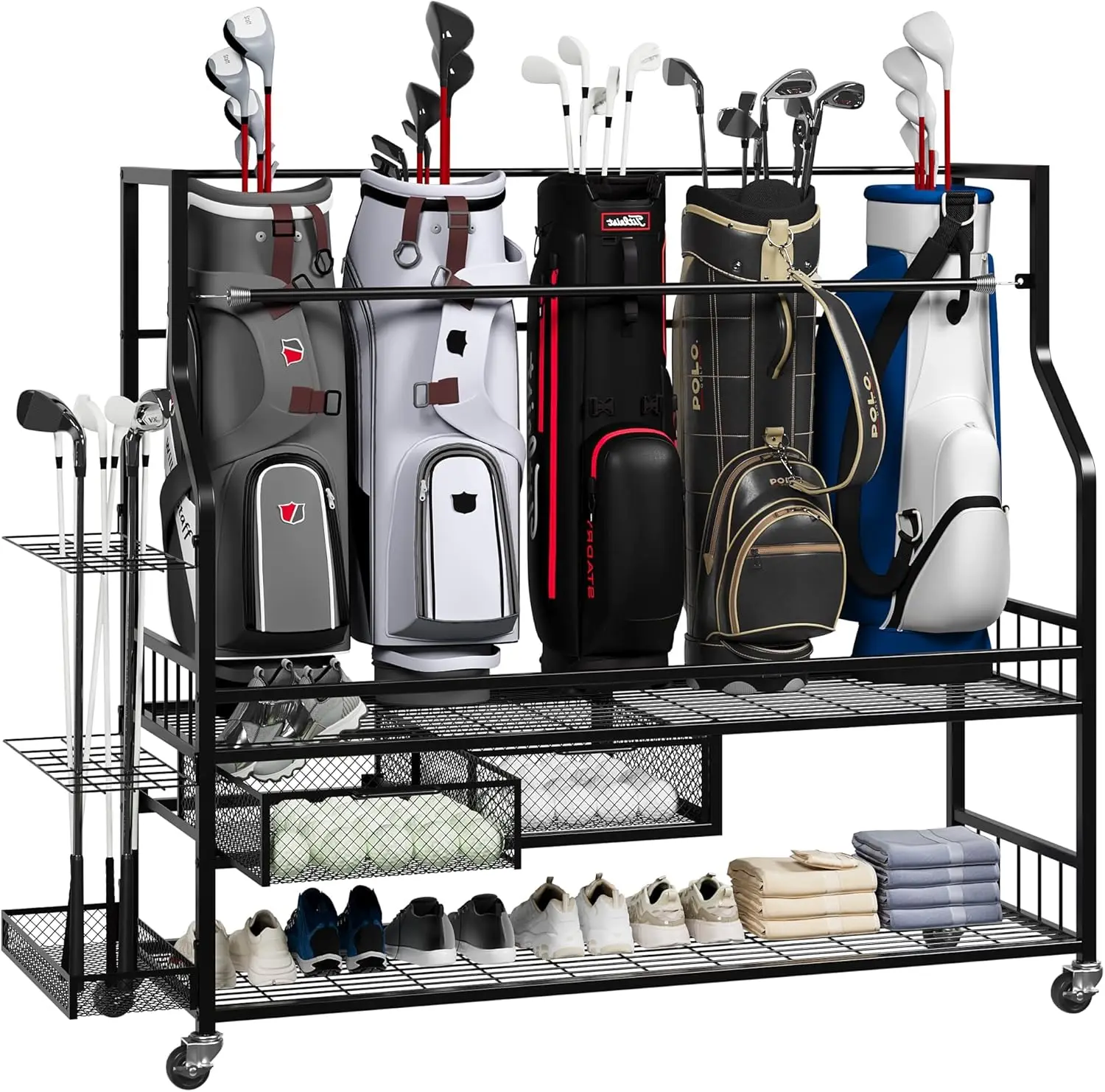 Wielofunkcyjny regał na torby  – Golf Equipment Garage Organizer recenzja i cena