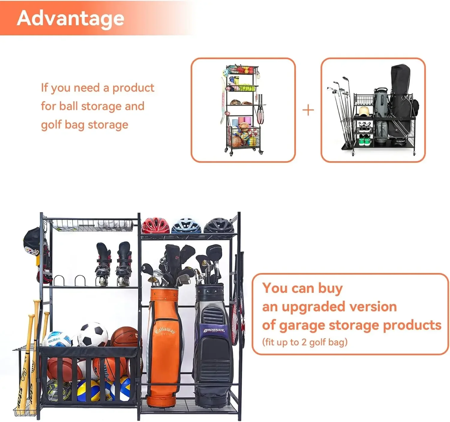 Organizer na sprzęt sportowy d – Golf Equipment Garage Organizer recenzja i cena