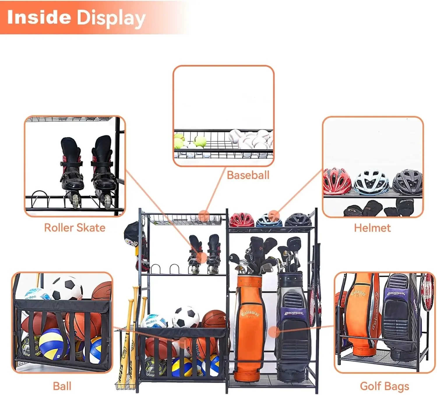 Organizer na sprzęt sportowy d – Golf Equipment Garage Organizer recenzja i cena